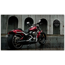 Серое панно для стен Creative Wood Мотоциклы Мотоциклы - Мото 12